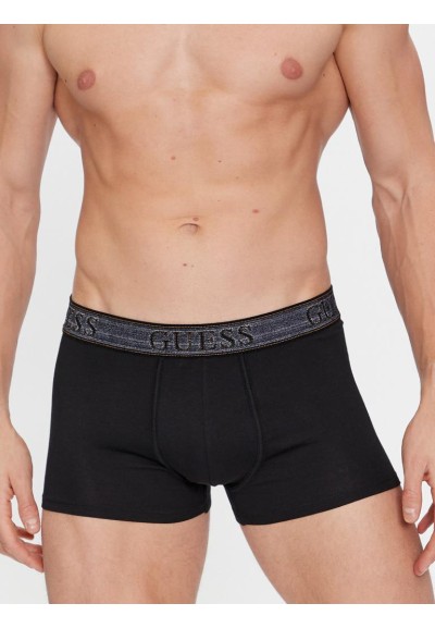 Boxer Guess Uomo (Confezione da 3) – Cotone Elasticizzato e Fascia Log