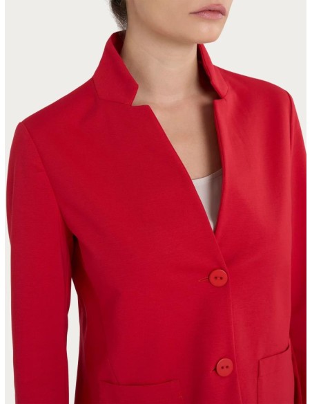 Giacca Ragno Donna – Blazer Corto con Revers Alzato in Compact Light  