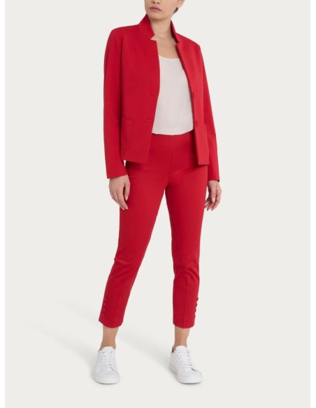 Giacca Ragno Donna – Blazer Corto con Revers Alzato in Compact Light  