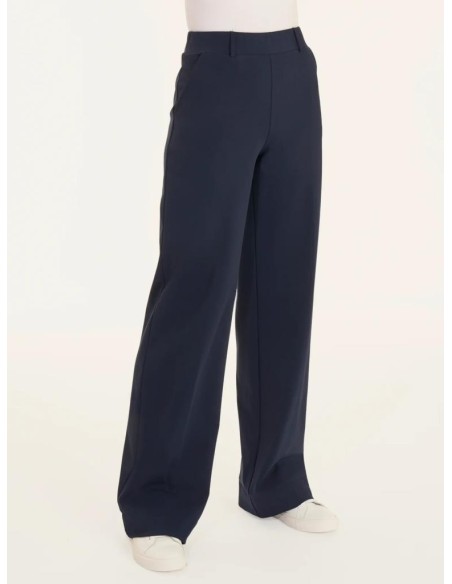 Pantalone Ampio Ragno Donna – Gamba Larga e Vita Elasticizzata in Comp