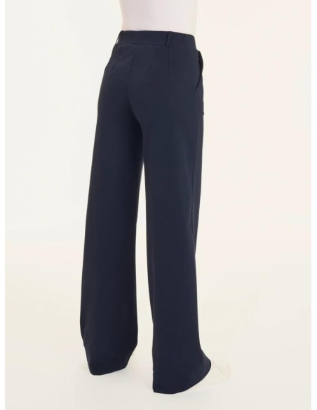 Pantalone Ampio Ragno Donna – Gamba Larga e Vita Elasticizzata in Comp