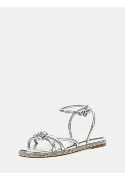GUESS Sandalo Slone in Vera Pelle Laminata – Eleganza e Brillantezza p