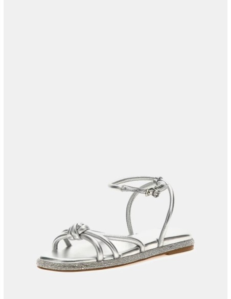 GUESS Sandalo Slone in Vera Pelle Laminata – Eleganza e Brillantezza p