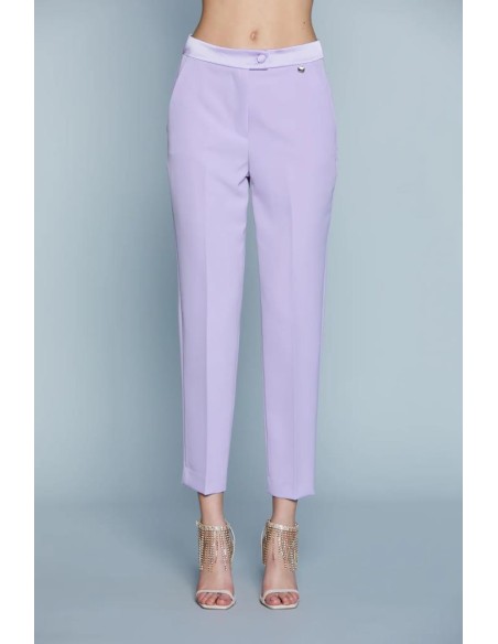 Relish Pantalone Boji_A – Gamba Dritta con Bottoni e Inserti in Raso  