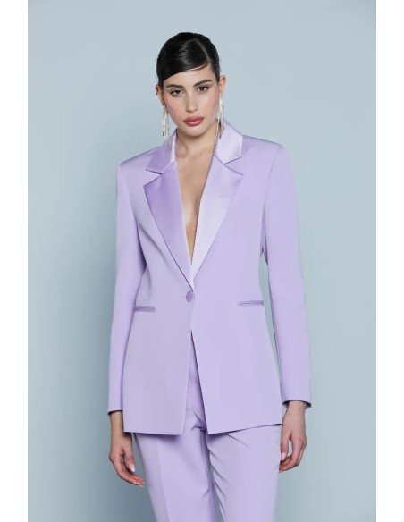 Relish Giacca Damburite – Eleganza con Revers e Inserti in Raso  | Mar