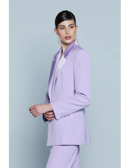 Relish Giacca Damburite – Eleganza con Revers e Inserti in Raso  | Mar