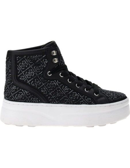 Gues Sneaker Donna Alta Queenly con 4G Logo e Strass  | Mariadesole.it