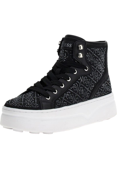 Gues Sneaker Donna Alta Queenly con 4G Logo e Strass  | Mariadesole.it