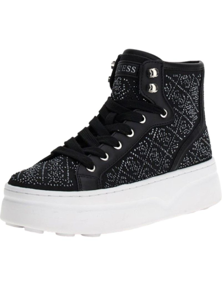 Gues Sneaker Donna Alta Queenly con 4G Logo e Strass  | Mariadesole.it