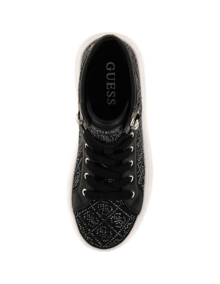 Gues Sneaker Donna Alta Queenly con 4G Logo e Strass  | Mariadesole.it