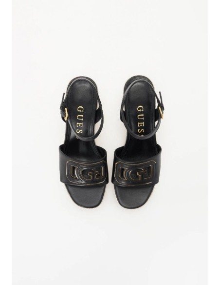 Sandalo Formal in Misto Pelle con Tacco in Corda Intrecciata – Guess  