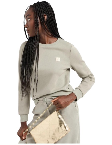Felpa Donna Armani Exchange in Spugna Francese con Logo  | Mariadesole