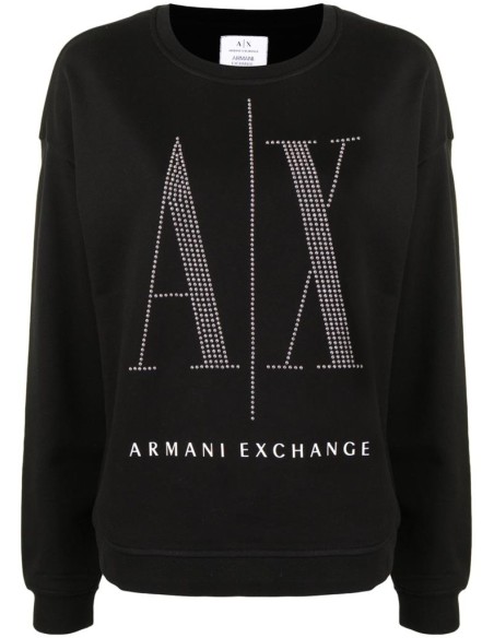 Felpa con Applicazioni Armani Exchange da Donna con Borchie e Logo  | 
