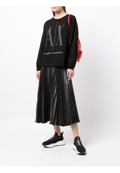 Felpa con Applicazioni Armani Exchange da Donna con Borchie e Logo  | 