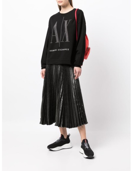 Felpa con Applicazioni Armani Exchange da Donna con Borchie e Logo  | 