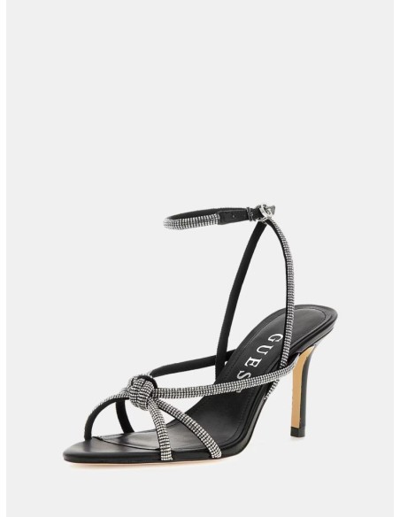 Sandalo Guess Merlot con Strass e Nodo Frontale – Tacco 8,5 cm  | Mari