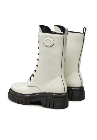 Guess Stivaletto Anfibio Donna Anita in Vera Pelle con Patch Logo  | M