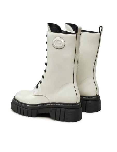 Guess Stivaletto Anfibio Donna Anita in Vera Pelle con Patch Logo  | M