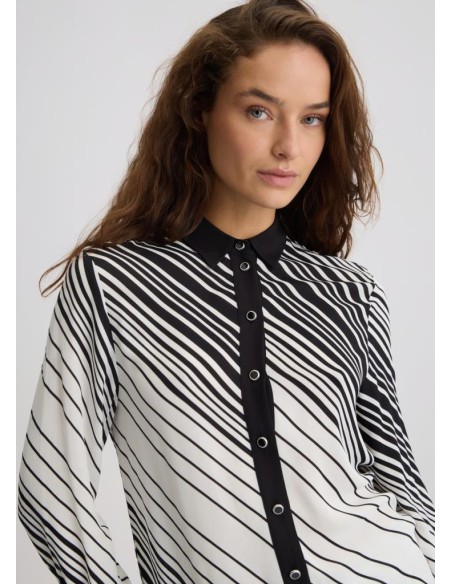 Liu Jo – Camicia Donna in Crêpe de Chine con Maniche a Palloncino  | M