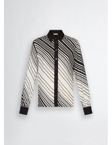 Liu Jo – Camicia Donna in Crêpe de Chine con Maniche a Palloncino  | M