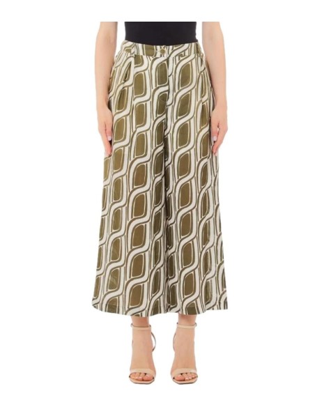 Liu Jo – Pantaloni Palazzo Donna in Ramiè con Vita Elastica  | Mariade
