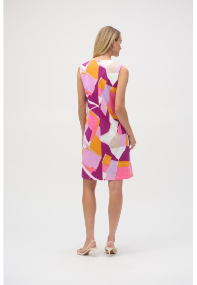 Joseph Ribkoff – Abito Trapezio con Stampa Astratta in Popeline  | Mar