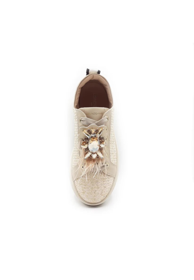 Lorenzo Mari – Sneakers New Veronica in Rafia e Pelle  | Mariadesole.i
