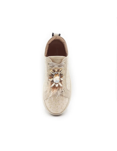 Lorenzo Mari – Sneakers New Veronica in Rafia e Pelle  | Mariadesole.i