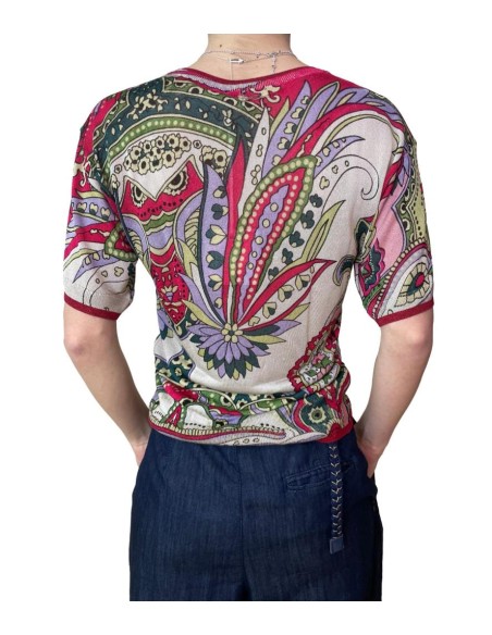Liu Jo – T-shirt in Maglia Stampata con Dettagli Lurex®  | Mariadesole