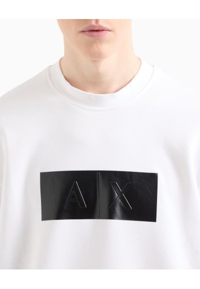 Felpa Girocollo Uomo Armani Exchange – Stampa Logo in Vinile  | Mariad
