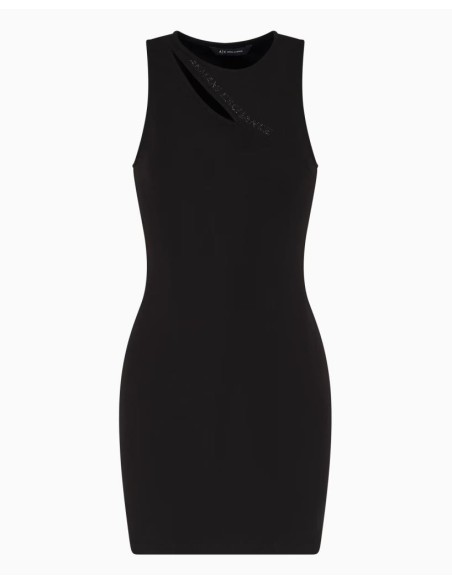Armani Exchange Abito Tubino Donna Corto in Jersey – Smanicato e Tinta