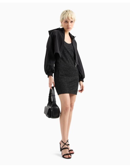 Armani Exchange Abito Tubino Donna Corto in Tessuto Lurex – Eleganza B