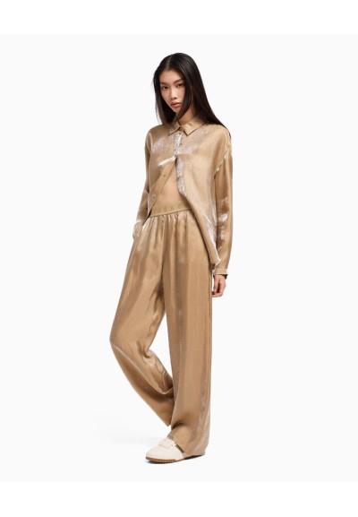 Armani Exchange Pantaloni Donna Casual in Viscosa – Comfort Chic per O