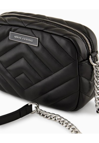 Borsa a Tracolla Matelassè con Tracolla in Catena Armani Exchange Donn