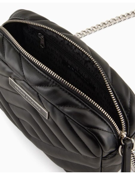 Borsa a Tracolla Matelassè con Tracolla in Catena Armani Exchange Donn