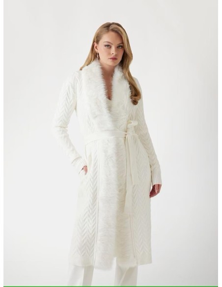Guess Marciano Cardigan Lungo in Pelliccia Sintetica Donna  | Mariades