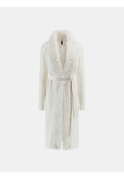 Guess Marciano Cardigan Lungo in Pelliccia Sintetica Donna  | Mariades
