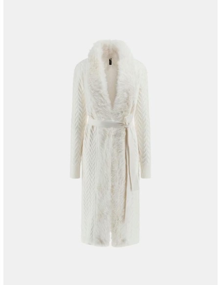Guess Marciano Cardigan Lungo in Pelliccia Sintetica Donna  | Mariades