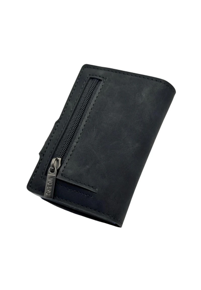 Portafoglio Moero Vintage Zip in PU Soft Touch – Portacarte 4.0, RFID,