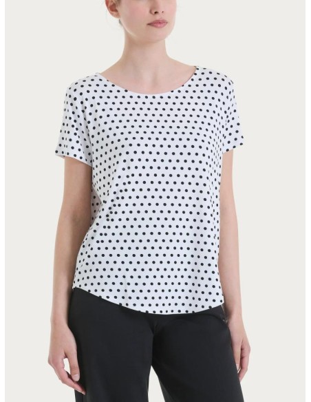 Maglietta Ragno da Donna a Pois – Manica Corta in Viscosa Summer Elast
