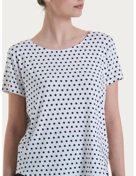 Maglietta Ragno da Donna a Pois – Manica Corta in Viscosa Summer Elast