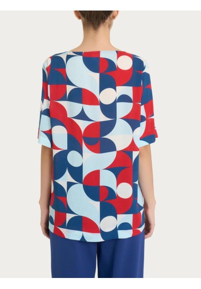 Maglietta Ragno da Donna a Righe – Girocollo in Viscosa Summer Elastic