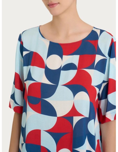 Maglietta Ragno da Donna a Righe – Girocollo in Viscosa Summer Elastic