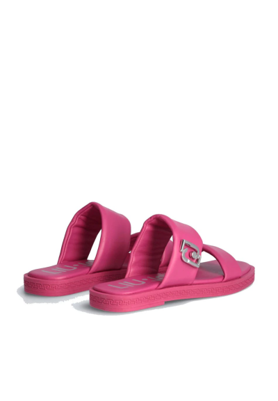 Sandalo flat donna Liu Jo Iman in pelle fuxia  | Mariadesole.it