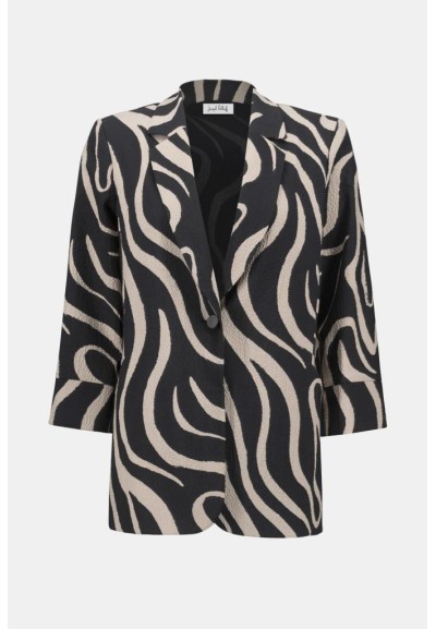 Joseph Ribkoff Giacca Dritta con Stampa Astratta in Seersucker  | Mari