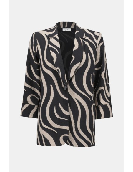 Joseph Ribkoff Giacca Dritta con Stampa Astratta in Seersucker  | Mari