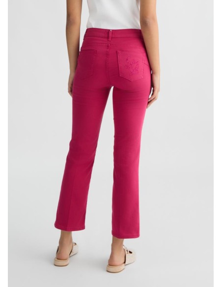 Liu Jo Pantaloni Donna Cropped Vita Alta Bottom Up – Gamba Flare con S